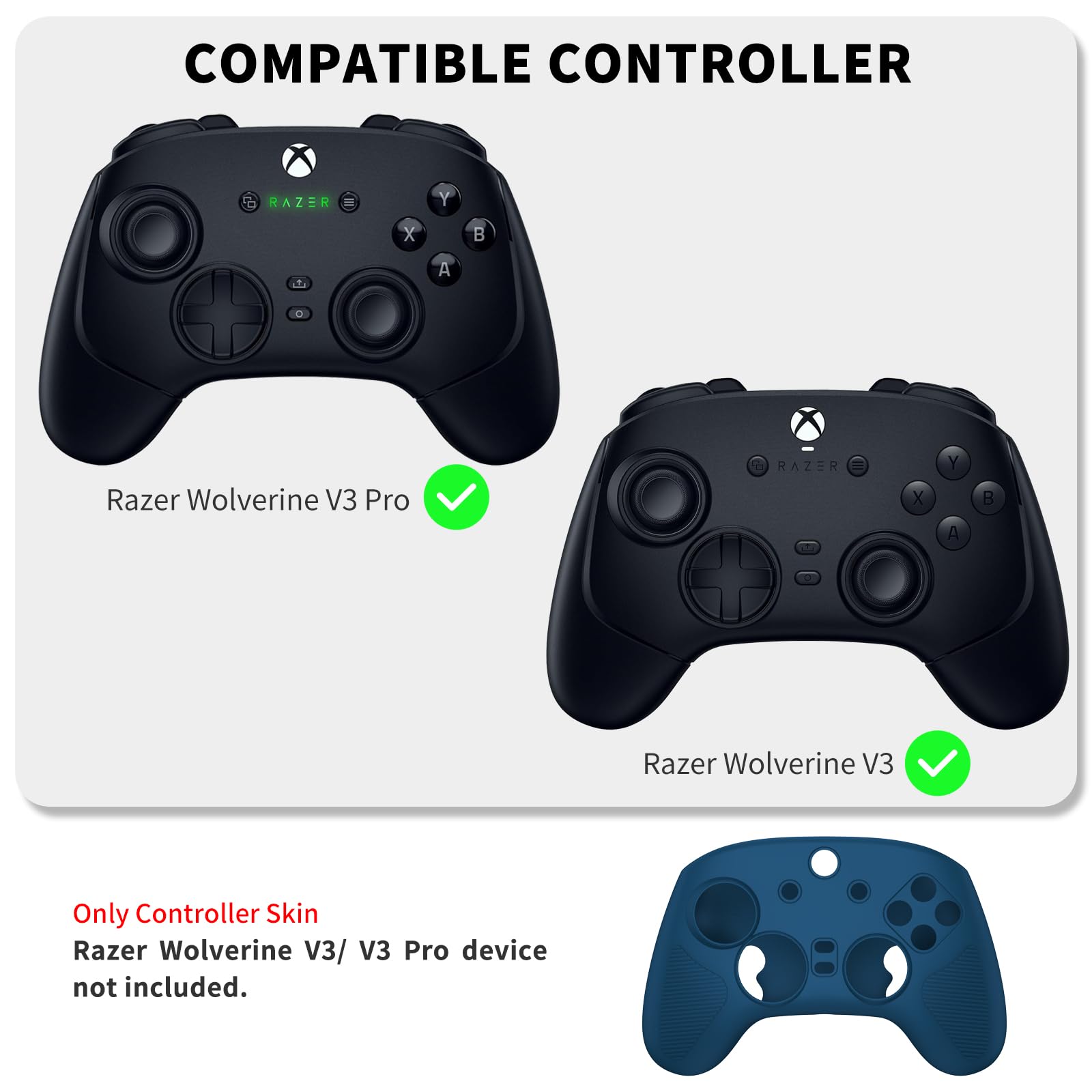 Amazon.com: Silicone Grip Skin for Razer Wolverine V3, Protective